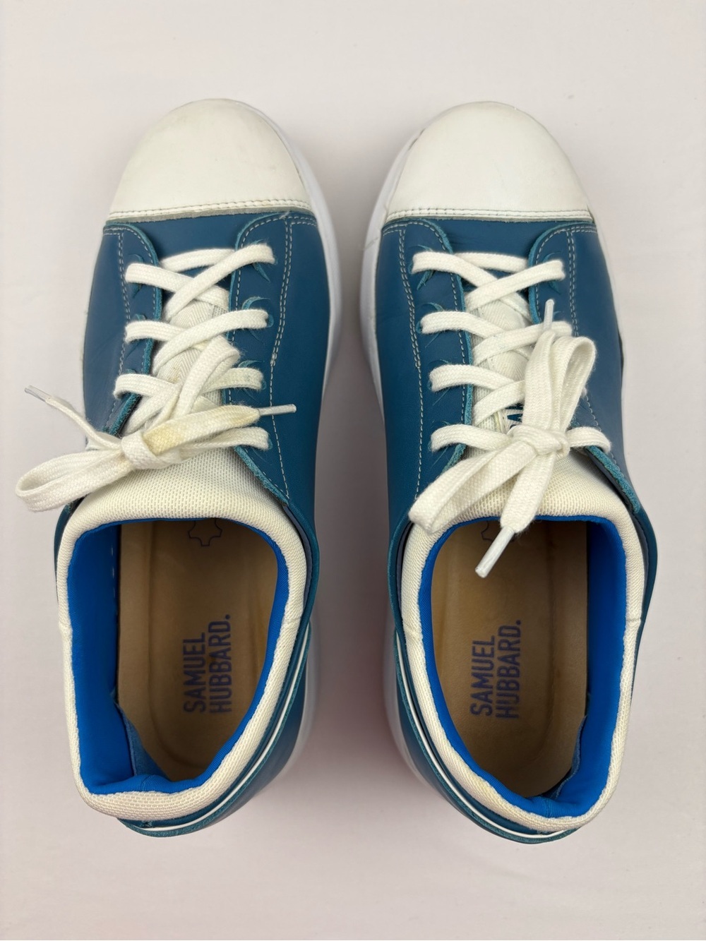 Samuel Hubbard Flight Solo Sneakers in Blue Leather